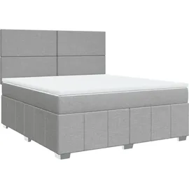 vidaXL Boxspringbett 180 x 200 cm Hellgrau