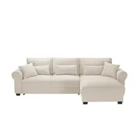 Sofa.de Ecksofa beidseitig montierbar Angelina groß ¦ creme ¦ Maße (cm): B: 318 H: 92 T: 197