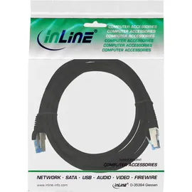 InLine Patchkabel, S/FTP (PiMf), Cat.6A, halogenfrei, schwarz, 1m