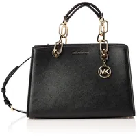 Michael Kors Cynthia Charm Small Camera Bag Leather Black