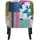 Beliani Sessel Polsterbezug Patchwork Blau MANDAL