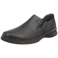 CLARKS Herren Donaway Step Slipper, Black Leather, 44 EU