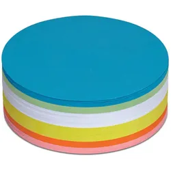 MAUL Moderationskarten Ø 13,5 cm blau, grün, rot, orange, gelb, weiß