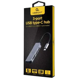 Gembird A-CM-COMBO5-02 Notebook-Dockingstation & Portreplikator Kabelgebunden USB 3.2 Gen 1 (3.1 Gen 1) Type-C Silber