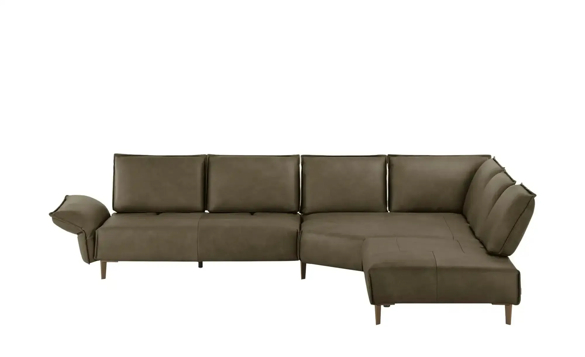 W.SCHILLIG Ecksofa aus Echtleder  ¦ grün ¦ Maße (cm): B: 341 H: 84 T: 272.0