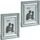Relaxdays Bilderrahmen 13x18 cm 2er Set, silber