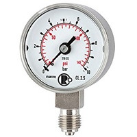 Riegler Standardmanometer, CrNi-Stahl, G 1/4 unten, 0 - 10,0