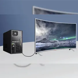 Renkforce DisplayPort / HDMI Verbindungskabel DisplayPort Stecker, HDMI-A Stecker 2.00 m Schwarz UHD 8K @ 60 Hz, UHD 4K @ 120Hz