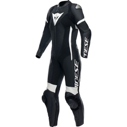 Dainese Grobnik, Lederkombi 1tlg. perforiert Damen - Schwarz/Schwarz/Weiß - 40