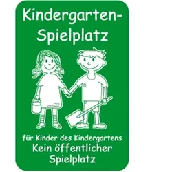 Schild Kindergarten-Spielplatz ..., Alu, 400x600 mm