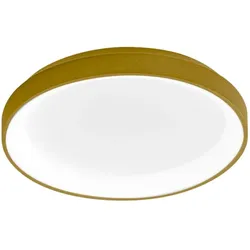 Krizia - Dimmbare LED-Deckenleuchte 30W 3000K - Warmes Licht 2600lm, Opaldiffusor, Goldrahmen, IP20, T.27 cm, modernes Design