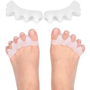 Zehenspreizer Hallux Valgus Silikon [4x] - Zehentrenner - Korrektur für alle Zehen - Soft - Bandage, Fußzehen, Spreizer, Damen und Herren