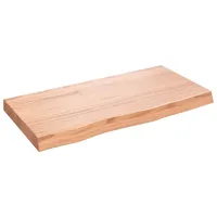 VidaXL Waschtischplatte, Hellbraun 80x40x(2-6) cm Massivholz Behandelt