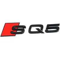 Audi 80A071804 Schriftzug SQ5 Aufkleber Black Edition Emblem, schwarz/rot
