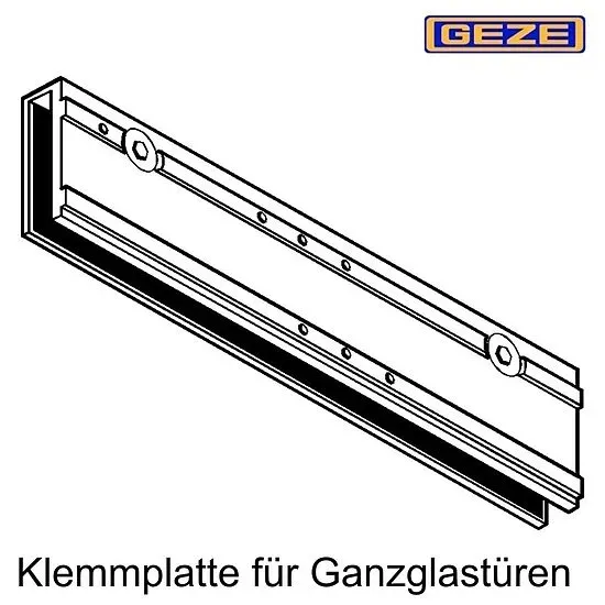 Klemmplatte TS 2000 3000 5000 V Glastüren (Farbe: für TS4000 5000 silber)