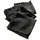 Loberon Serviette 4er Set Pibrac, hübscher Fransensaum, zeitloses Design, waschbar, Tischwäsche, Küchentextilien, Leinen, schwarz
