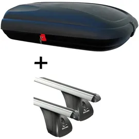 VDP Dachbox VDPBA320L+Alu Dachträger VDP für für Audi A3 Sportback 8V 5Tür ab 12