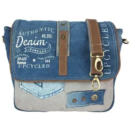 Sunsa Umhängetasche Canvas/Leder Blue/Grey