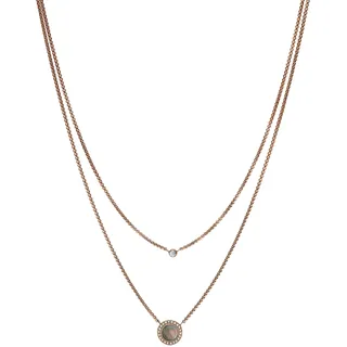Fossil Damen Kette Edelstahl Perlmutt One Size 87552225 Ketten