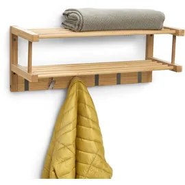 Zeller Wandgarderobe Bambus 60 x 24 x 24 cm Braun