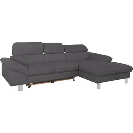 Cotta Ecksofa Driver, mit Kopfteilverstellung, wahlweise mit Bettfunktion grau