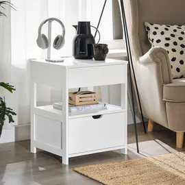 SoBuy Nachtschrank FRG258 45 x 38 x 55 cm Weiß
