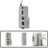 vidaXL Apothekerschrank Betongrau 40x41x144,5 cm Holzwerkstoff