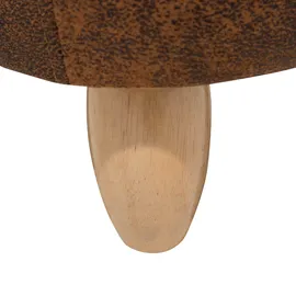 Beliani Tierhocker mit Stauraum Kunstleder 60 x 35 x 32 cm Braun