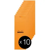 Rhodia Notizblock Rhodia No.8 7,4x21cm 80 Blatt kariert Orange
