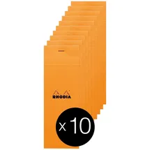 Rhodia Notizblock Rhodia No.8 7,4x21cm 80 Blatt kariert Orange