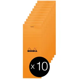Rhodia Notizblock Rhodia No.8 7,4x21cm 80 Blatt kariert Orange