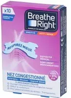 BreatheRightSensitive-Bandelettenasaleadhésive,nezcongestionné,peausècheousens Poudre Et Solvant Pour La Production D'Une Solution De Perfusion 10 pc(s)