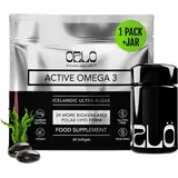 Orlo Omega 3 - vegane Omega-3-Nahrungsergänzung - dreifache Omega-3-Wirkung - pflanzliche DHA & EPA Omega-3-Algenöl-Fettsäuren - nachhaltige Krill- oder Fischöl-Alternative (60 mini Weichkapseln Kit)