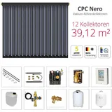 Solarbayer Vakuum-Röhren Solaranlage CPC NERO 12 Kollektoren 39,12 m2 -Z