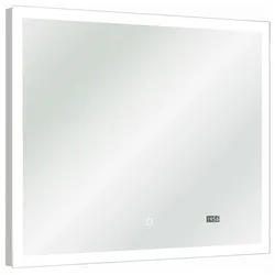 Pelipal S34 LED Badspiegel 90 x 70 cm mit umlaufender LED Beleuchtung und praktischer LED Uhr