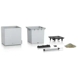 LECHUZA Canto Stone low 40 Komplettset 40 x 40 x 40 cm quarzweiß