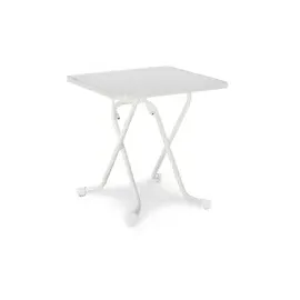 BEST Freizeitmöbel Scherenklapptisch 67 x 67 x 73 cm weiß