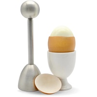 ICO Eierköpfer und Perfekter Eierschalensollbruchstellenverursacher und Eier öffnen für Weich Gekochte Eier und Eierknacker Für Hart Gekochte Eier.
