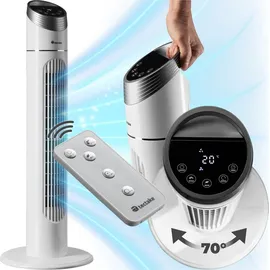 Tectake Turmventilator 90 cm Weiß