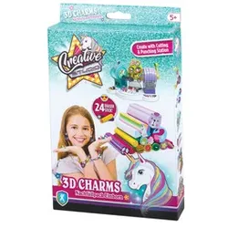 XTREM Bastelset Creative Studio 3D-Charms 00430 Einhorn Nachfüllpack 24tlg.