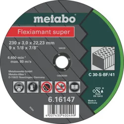 Metabo Flexiamant super 230x3,0x22,23 Stein, Trennscheibe, gekröpfte Ausführung