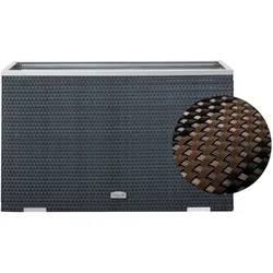 Polyrattan Pflanzgefäß mit Aluminiumrahmen