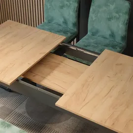 Vicco Esstisch Repose, Anthrazit/Goldkraft Eiche, 180 x 80 cm ausziehbar