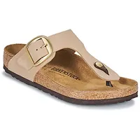 Birkenstock Zehentrenner Gizeh Big Buckle LENB Sandcastle in Beige,