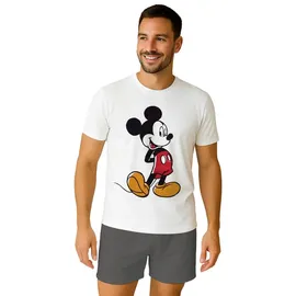 MICKEY MOUSE Pyjama Set Kurz - weiß/grau - XXL