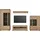 Home Affaire Wohnwand Cantara, moderne Anbauwand, Wohnzimmer-Set, in Eiche Evoke oder Weiß, (Set), enthält zwei Vitrinen, ein Lowboard und ein Wandboard braun