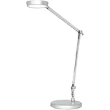 Unilux LED Schreibtischlampe Senza, dimmbar, silbergrau