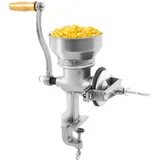 Manuelle gusseiserne Getreidemühle | Einstellbare Handmühle für Kaffee, Mais, Hafer & Saatgut, mit hohem Trichter und Tischklemme, verstellbare Mahlfeinheit