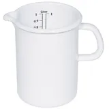 RIESS Riess, Küchenmaß 14, CLASSIC- WEISS, Durchmesser 14 cm, Inhalt 2 Liter, Emaille, weiß, Induktion