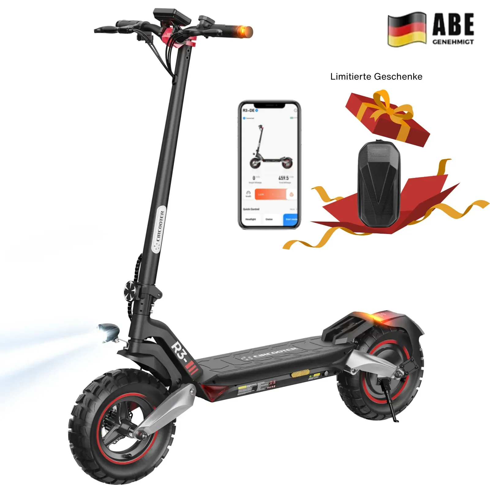 R3 500W 100KM Offroad E-Scooter Mit Straßenzulassung(ABE,eKFV)